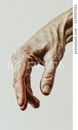 Detailed human hand in artistic form 129095981