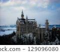 Neuschwanstein Castle seen from Marien Bridge 129096080