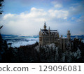 Neuschwanstein Castle seen from Marien Bridge 129096081