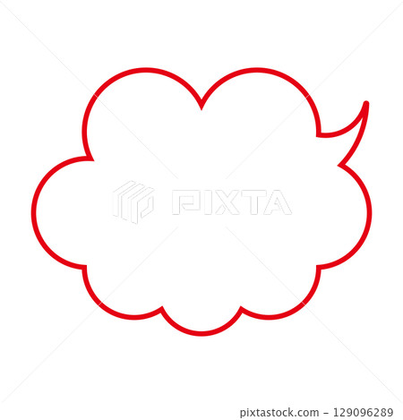 Simple speech bubble illustration with fluffy frame Simple speech bubble illustration with fluffy frame 129096289