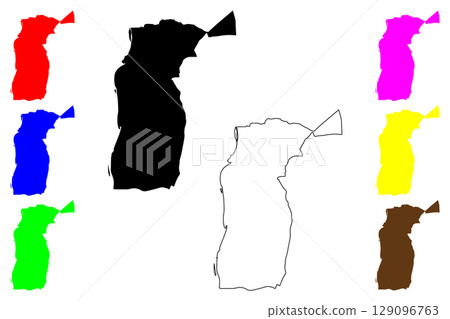 Ebina city (Japan, Nihon-koku or Nippon-koku, Kanto region) map vector illustration, scribble sketch Ebina-shi map Ebina city (Japan, Nihon-koku or Nippon-koku, Kanto region) map vector illustration, scribble sketch Ebina-shi map 129096763