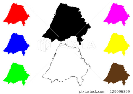 Ichinomiya city (Japan, Nihon-koku or Nippon-koku, Chubu region) map vector illustration, scribble sketch Owarichinomiya or Ichinomiya-shi map Ichinomiya city (Japan, Nihon-koku or Nippon-koku, Chubu region) map vector illustration, scribble sketch Owarichinomiya or Ichinomiya-shi map 129096899