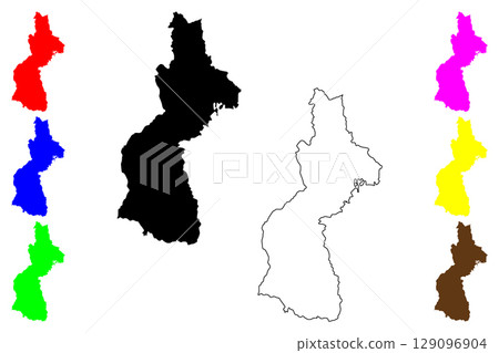 Ikoma city (Japan, Nihon-koku or Nippon-koku, Kansai region) map vector illustration, scribble sketch Ikoma-shi map Ikoma city (Japan, Nihon-koku or Nippon-koku, Kansai region) map vector illustration, scribble sketch Ikoma-shi map 129096904