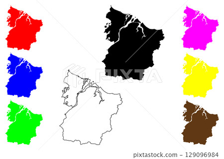 Ise city (Japan, Nihon-koku or Nippon-koku, Kansai region) map vector illustration, scribble sketch Ise-shi or Ujiyamada map Ise city (Japan, Nihon-koku or Nippon-koku, Kansai region) map vector illustration, scribble sketch Ise-shi or Ujiyamada map 129096984