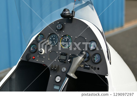 Control panel of a gyrocopter ultralight plane 129097297