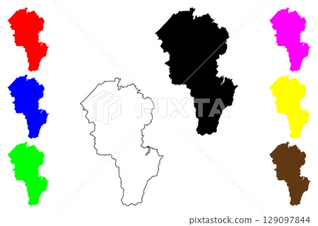 Komatsu city (Japan, Nihon-koku or Nippon-koku, Chubu region) map vector illustration, scribble sketch Komatsu-shi map Komatsu city (Japan, Nihon-koku or Nippon-koku, Chubu region) map vector illustration, scribble sketch Komatsu-shi map 129097844