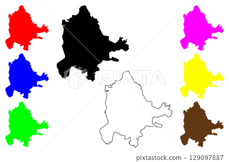 Matsudo city (Japan, Nihon-koku or Nippon-koku, Kanto region) map vector illustration, scribble sketch Matsudo-shi map Matsudo city (Japan, Nihon-koku or Nippon-koku, Kanto region) map vector illustration, scribble sketch Matsudo-shi map 129097887