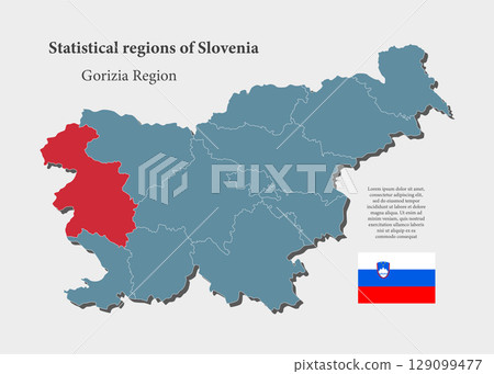 Vector map of Slovenia - Gorizia Region Vector map of Slovenia - Gorizia Region 129099477