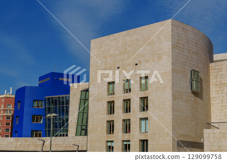 the city of bilbao in spain the city of bilbao in spain 129099758