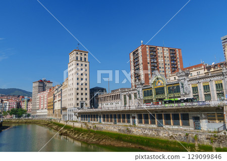 the city of bilbao in spain the city of bilbao in spain 129099846