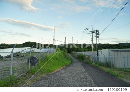 landscape with solar panels landscape with solar panels 129100199