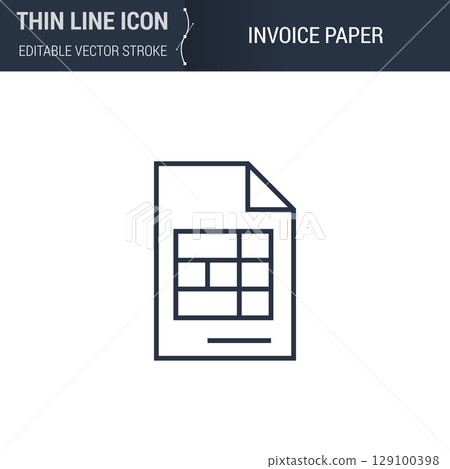 Invoice Paper Icon Invoice Paper Icon 129100398