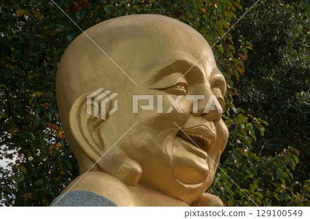 Statue in Budha Eden Park, in Portugal Statue in Budha Eden Park, in Portugal 129100549