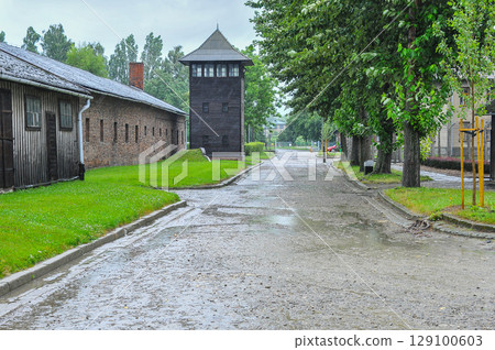 Auschwitz concentration camp in Poland 129100603
