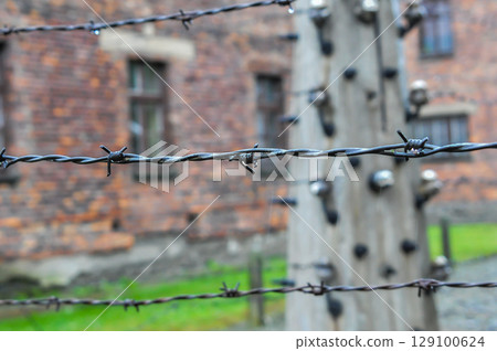 Auschwitz concentration camp in Poland 129100624