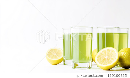 Lemon refreshment, lemonade. Cool drinks for summer 129100835