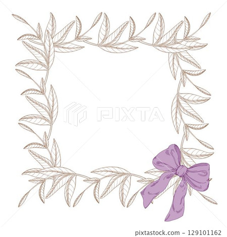 Wreath of clovers. Meadow flower vector ink illustration. Handmade ink art work. Wreath of clovers. Meadow flower vector ink illustration. Handmade ink art work. 129101162