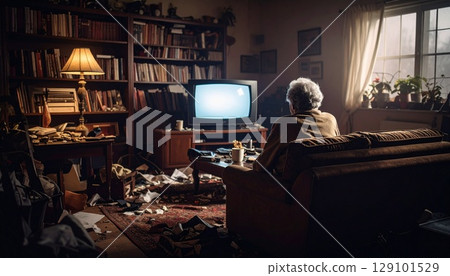 Lonely elderly people 129101529