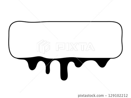 A loose rectangle with a shadow hanging down 129102212