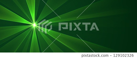 Green lasers background., glowing rays or neon beams, bright futuristic backdrop.. 129102326