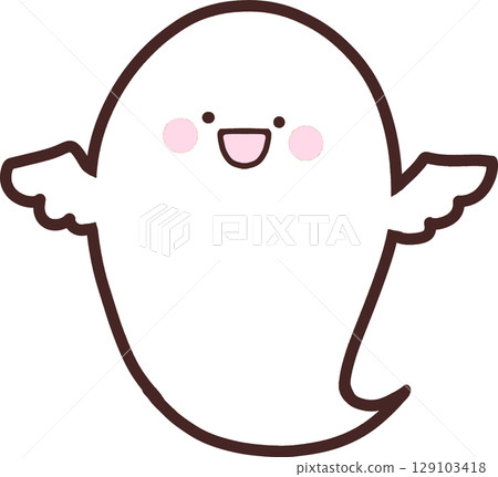 Cute ghost character 129103418