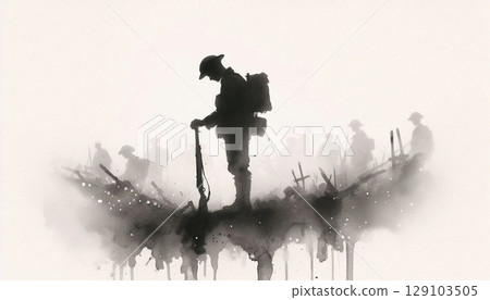 silhouette, silhouetted, human figure 129103505