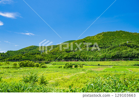 Kosei Line runs through the foot of Mt. Otani in Makinocho, Takashima City, Shiga Prefecture 129103663