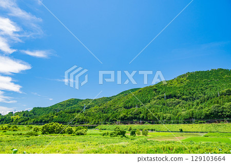 Kosei Line runs through the foot of Mt. Otani in Makinocho, Takashima City, Shiga Prefecture 129103664
