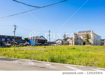 Noto - Wajima Morning Market Street area where prayers are offered for early recovery. *Photo taken in July 2025 Noto - Wajima Morning Market Street area where prayers are offered for early recovery. *Photo taken in July 2025 129103954