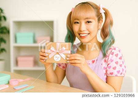 Handmade artist's production scene Product photography, accessory production, and sales preparation image material Handmade artist's production scene Product photography, accessory production, and sales preparation image material 129103966