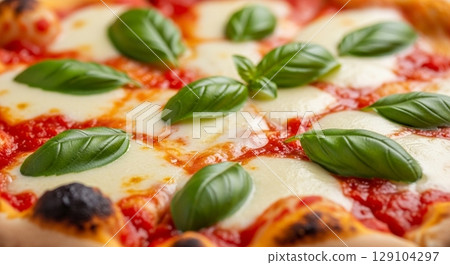 Margherita pizza 129104297