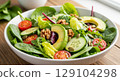 colorful salad bowl 129104298