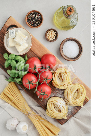 Ingredients  traditional Italian cuisine 129104661
