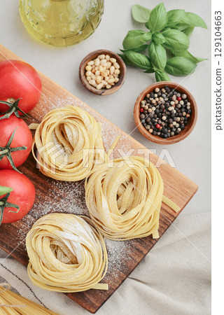 Ingredients  traditional Italian cuisine 129104663