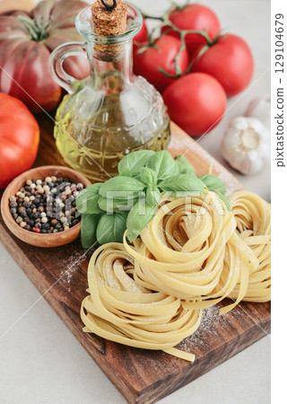 Ingredients  traditional Italian cuisine 129104679