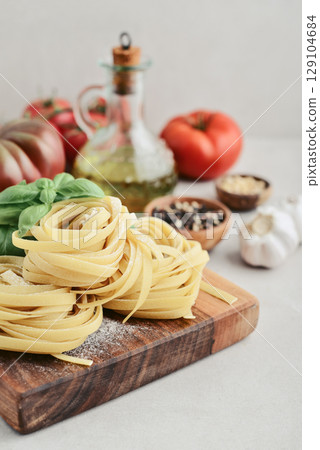 Ingredients  traditional Italian cuisine 129104684