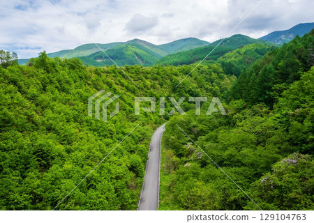 Fresh green scenery in Nagano, Shinshu 129104763