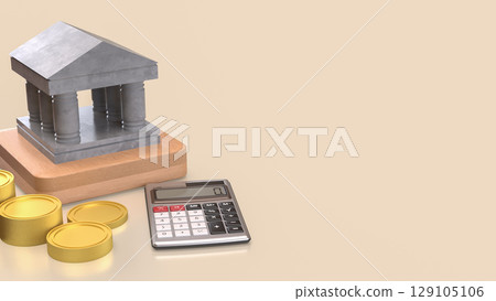 The Bank Building for Business concept 3d rendering. The Bank Building for Business concept 3d rendering. 129105106