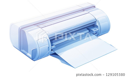 Laminating machine illustration on transparent background (png) 129105380