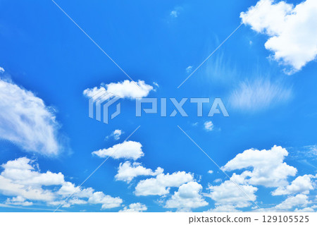 夏天藍天和雲彩 129105525