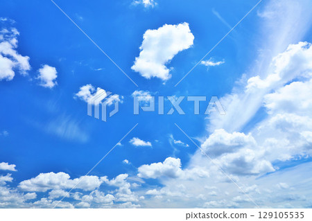 Summer blue sky and clouds 129105535