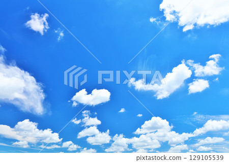 Summer blue sky and clouds 129105539