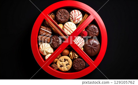 禁止糖果標誌 禁止糖果標誌 129105762