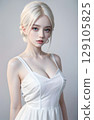Albino beautiful girl 129105825