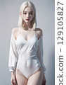 Albino beautiful girl 129105827