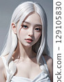 Albino beautiful girl 129105830