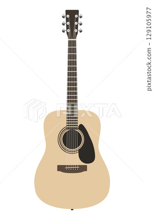 Acoustic guitar vector illustration 129105977