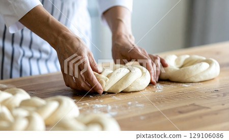 自製貝果甜甜圈 129106086