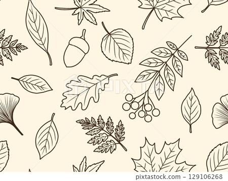 Autumn seamless pattern B 129106268