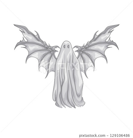 Illustration of Winged Ghost Illustration of Winged Ghost 129106486